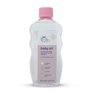 Boots Baby Oil Hydrating & Easily Absorbed For Sensitive Skin 300ml